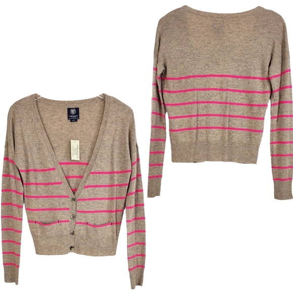 American Eagle Outfitters Sweaters - NWT American eagle outfitters wool rabbit hair striped longsleeve cardigan small